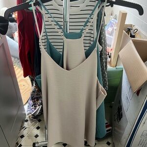 Women's Beige Sleeveless Top